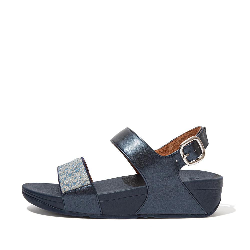 Fitflop Womens Sandals Navy - Lulu Shimmer Back-strap - UR3189725